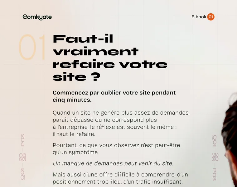 Haut du chapitre 01 de l’e-book : Faut-il vraiment refaire votre site ?