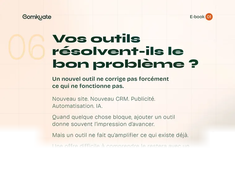Haut du chapitre 06 de l’e-book : Vos outils résolvent-ils le bon problème ?